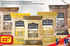 ANADOLU MUTFAĞI PİLAVLIK/KÖFTELİK BULGUR ESMER KÖFTELİK/ ESMER PİLAVLIK BULGUR/İRİ PİLAVLIK BULGUR 1 KG fiyat ve kampanya bilgisi